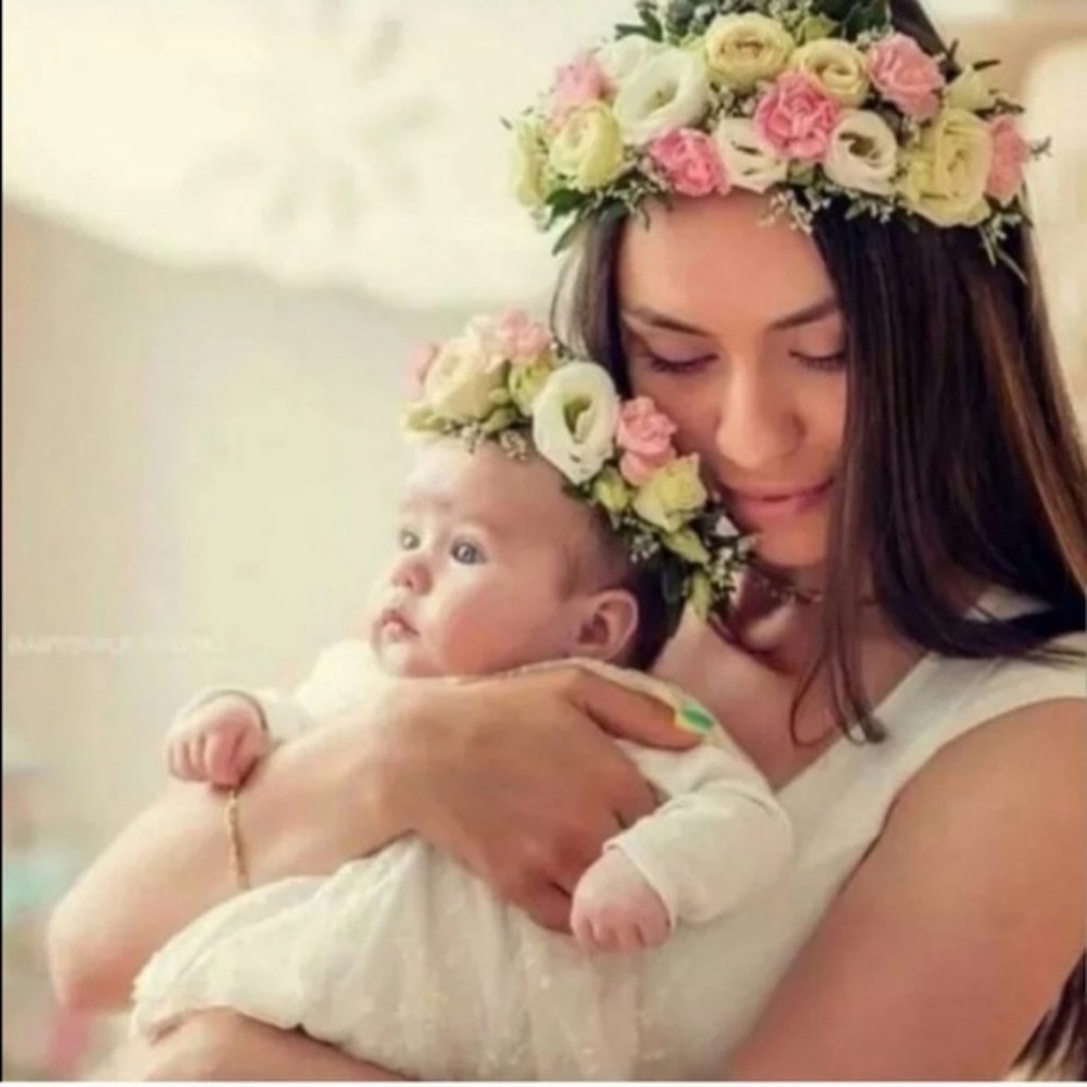 Mom Baby Matching Flower Headband Mother Baby